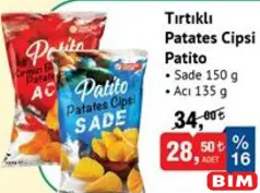 PATİTO TIRTIKLI PATATES CİPSİ